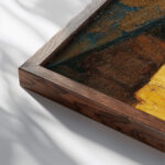 Mountain farm c. 1920 Oskar Mulley close up dark wood mockup