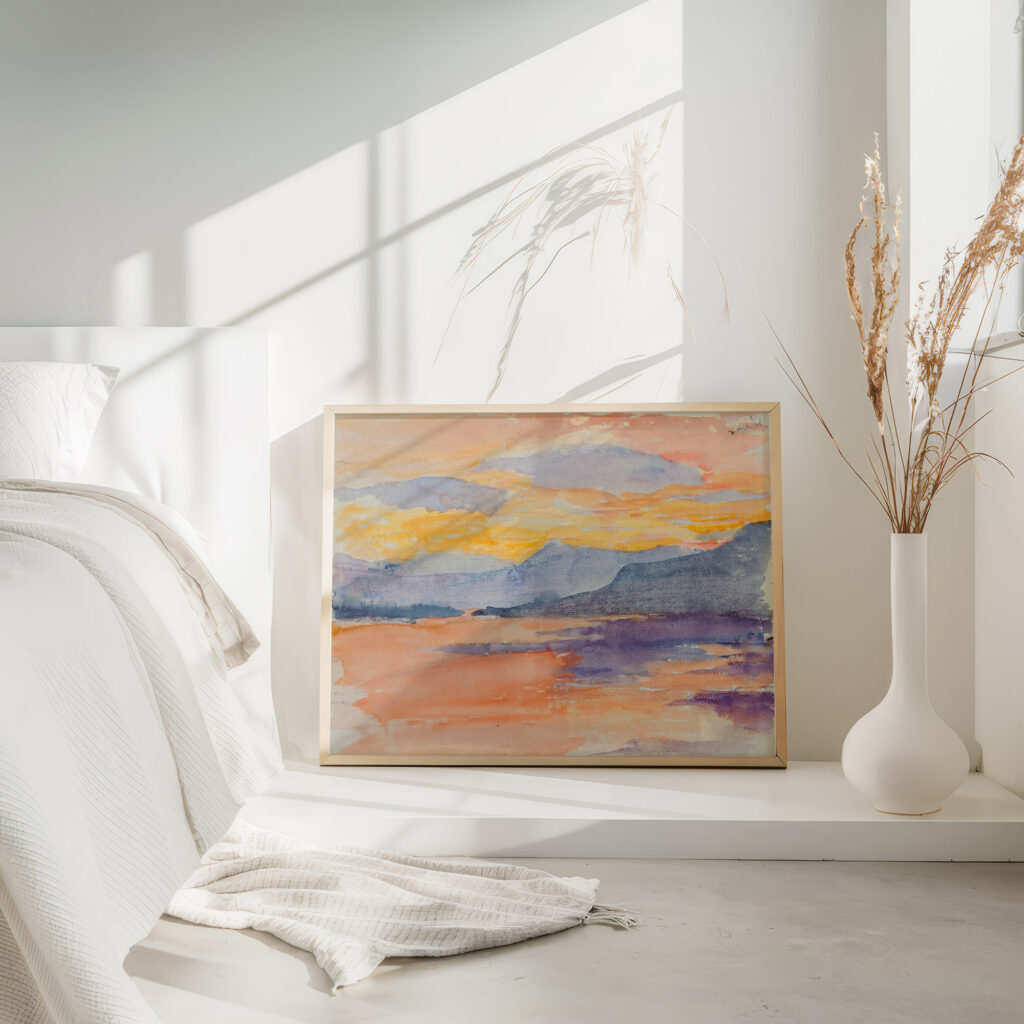 Mountain landscape in the evening sky Maria Wiik 4 mockup