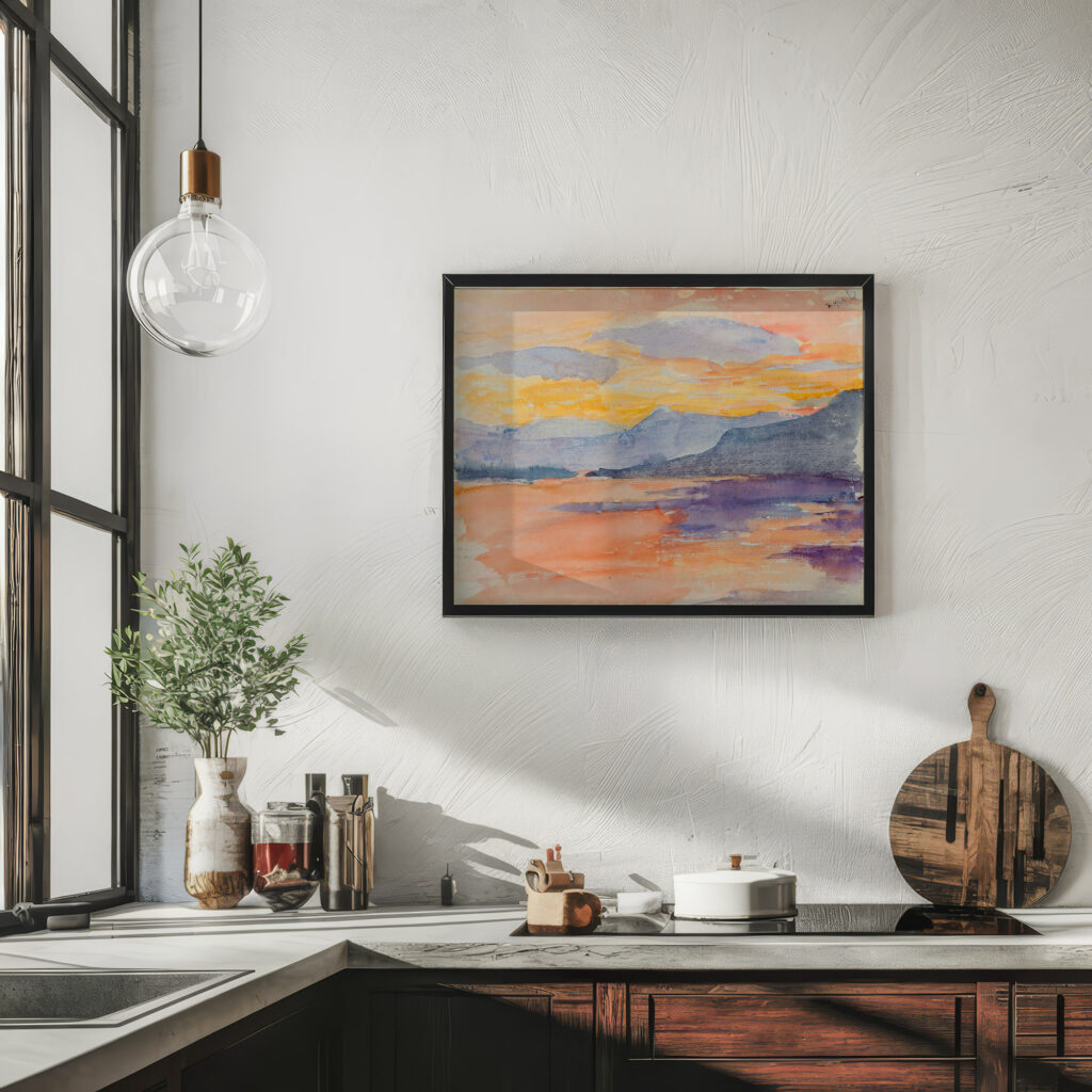 Mountain landscape in the evening sky Maria Wiik 6 mockup