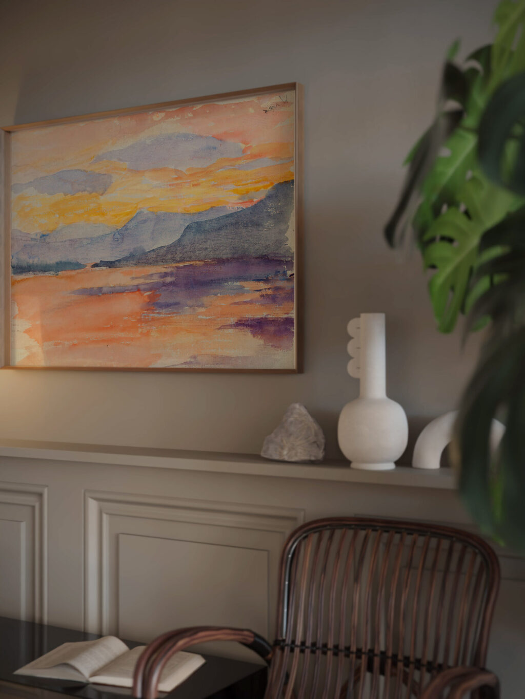 Mountain landscape in the evening sky Maria Wiik video mockup