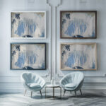 Mountains 1904 Augusto Giacometti framed posters mockup