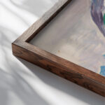 Mountains 1925 Edvard Munch close up dark wood mockup