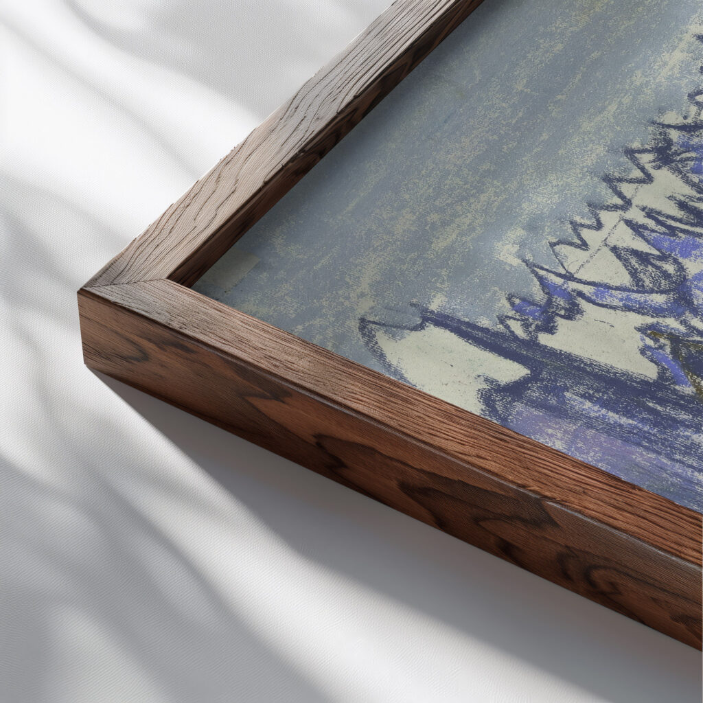 Mountainscape 2 August Babberger close up dark wood mockup
