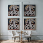 Movement No. 5 Provincetown Houses 1916 Marsden Hartley framed posters mockup