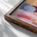 Movement of Vaulted Chambers 1915 Paul Klee close up dark wood mockup