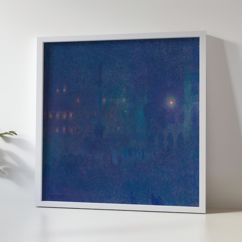 Munchen bei Nacht Marienplatz 1907 Charles Johann Palmie 5 mockup