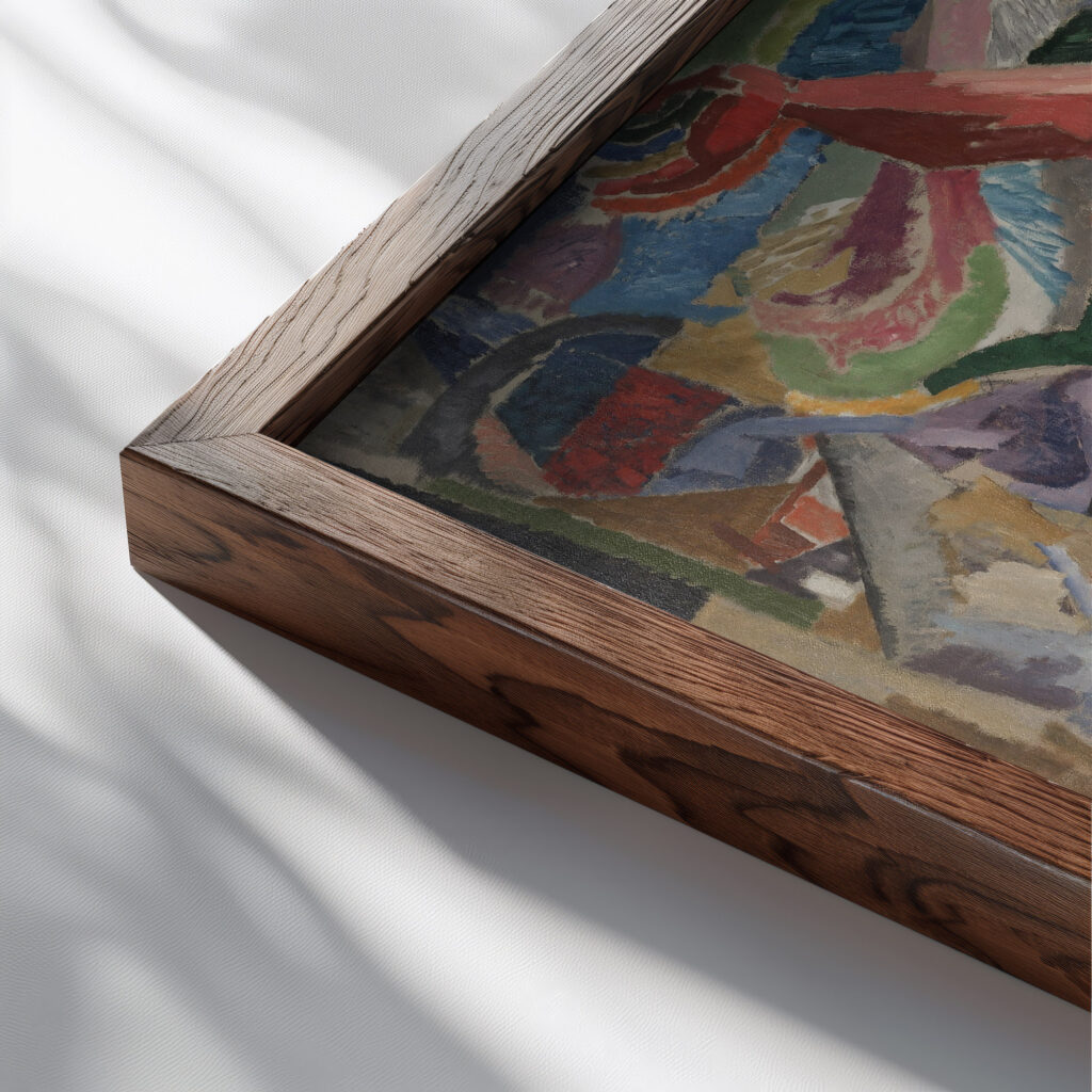 Mural Decoration ca. 1918–20 James Henry Daugherty close up dark wood mockup