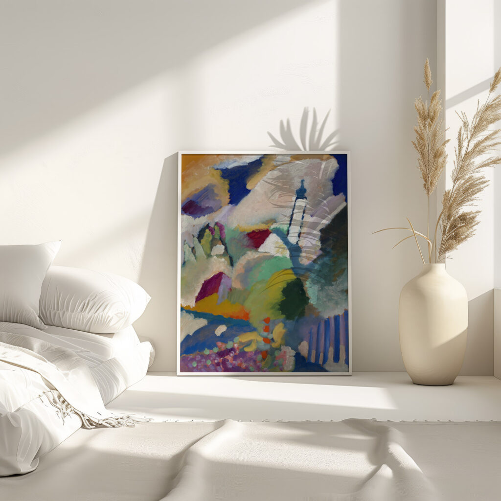 Murnau with church I 1910 Wassily Kandinsky 4 mockup