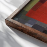 My Sky is Red 1933 Otto Freundlich close up dark wood mockup