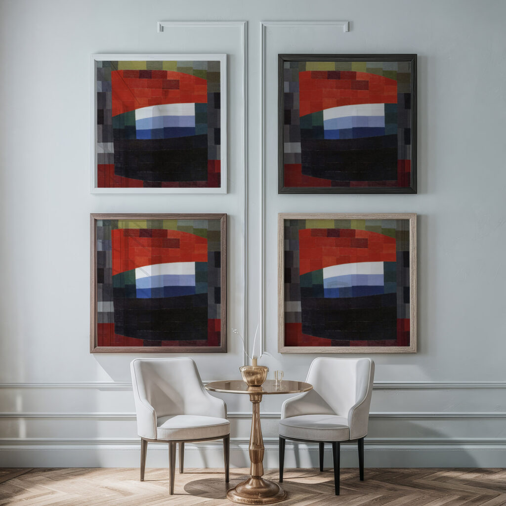 My Sky is Red 1933 Otto Freundlich framed posters mockup