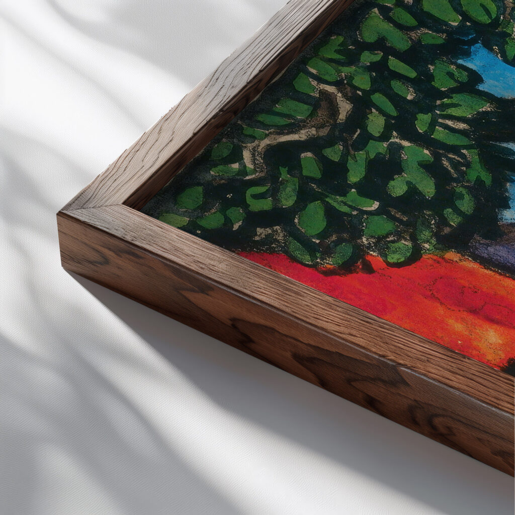 Mystic Tree 1919 Oscar Bluemner close up dark wood mockup