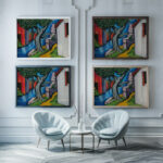 Mystic Tree 1919 Oscar Bluemner framed posters mockup