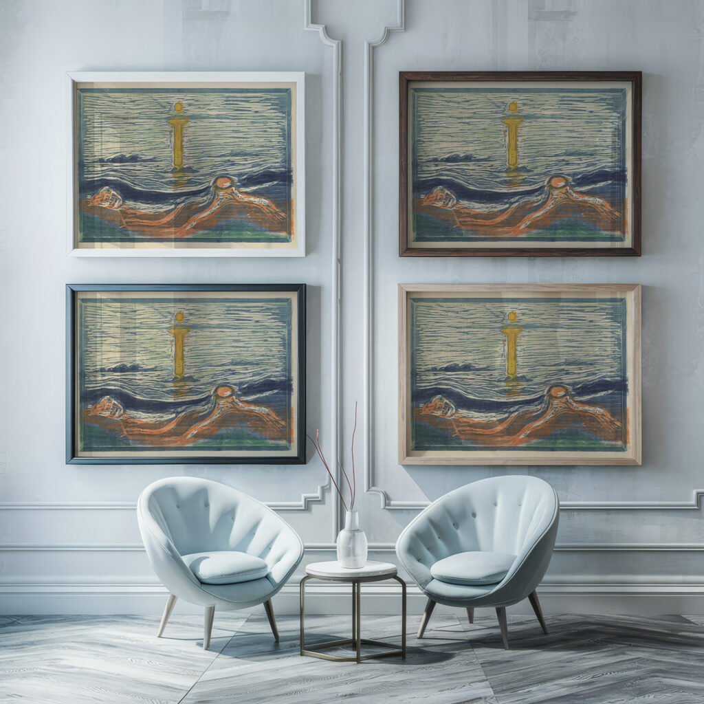 Mystical Shore 1897 Edvard Munch 1 framed posters mockup