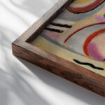 Mystical head Meditation 1918 Alexej von Jawlensky close up dark wood mockup