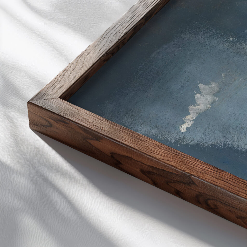 Mythological Scene Alexandre Jacovleff close up dark wood mockup