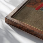 Mz 259 Zeichnung Campendonk 1921 Kurt Schwitters close up dark wood mockup