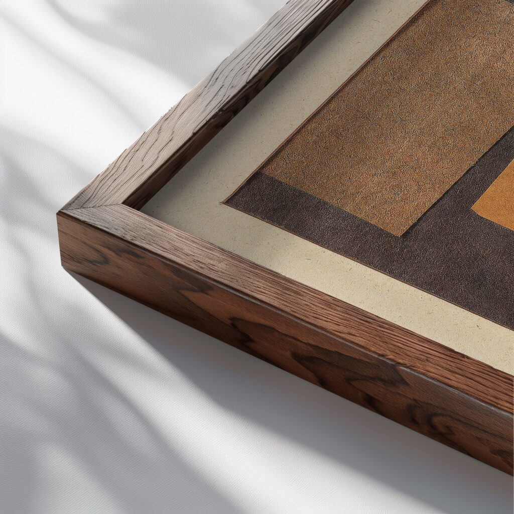 Mz 386 Hopf Merzzeichnung 1922 Kurt Schwitters close up dark wood mockup