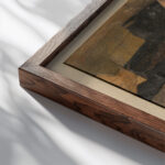Mz 478 Gemalde 1922 Kurt Schwitters close up dark wood mockup