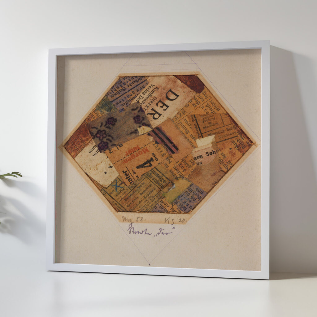 Mz 58 Worte ‘der 1920 Kurt Schwitters 5 mockup