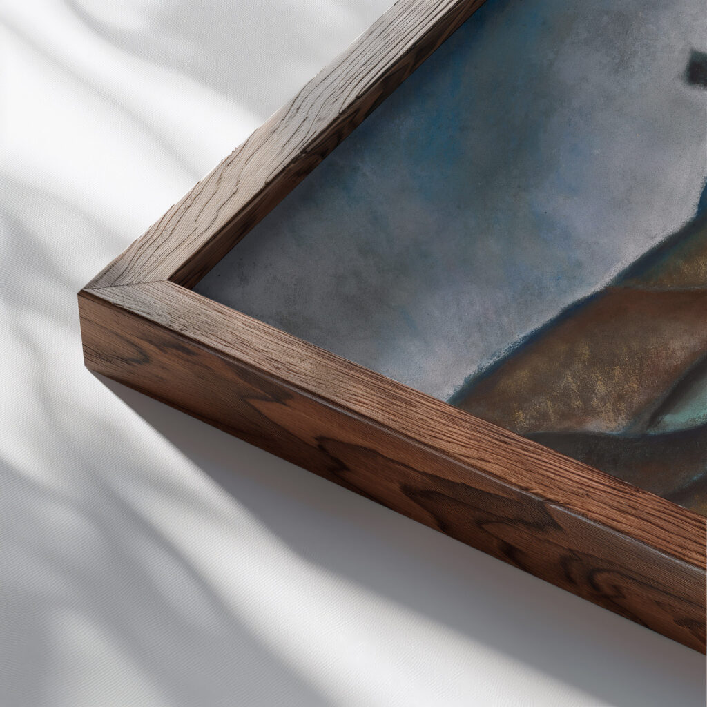 Na periferii Kosic 1926 Konstantin Bauer close up dark wood mockup