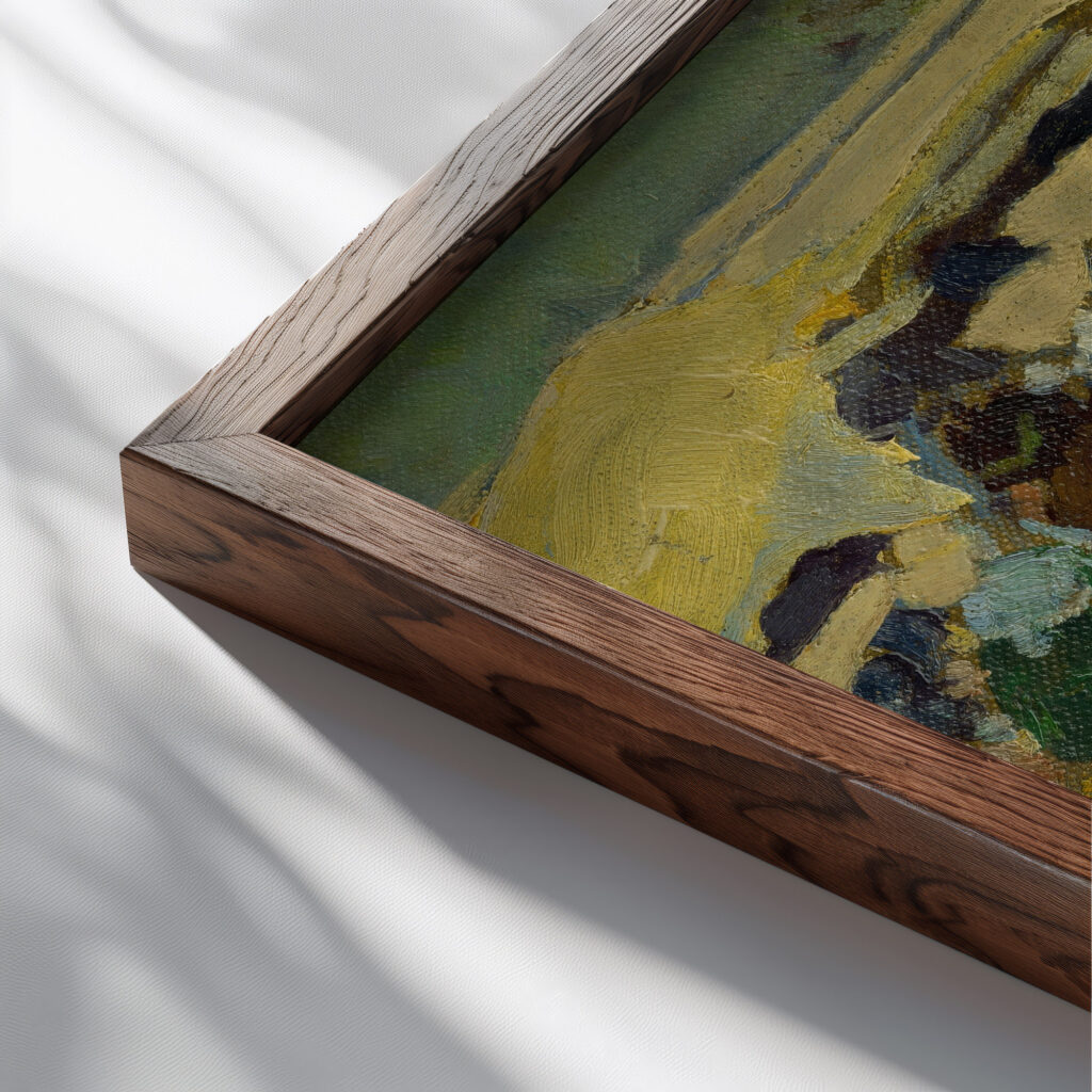 Na trhu 1921 Konstantin Bauer close up dark wood mockup