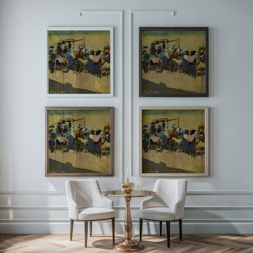 Na trhu 1921 Konstantin Bauer framed posters mockup