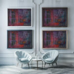 Nachtliche Angst 1942 Karl Wiener framed posters mockup