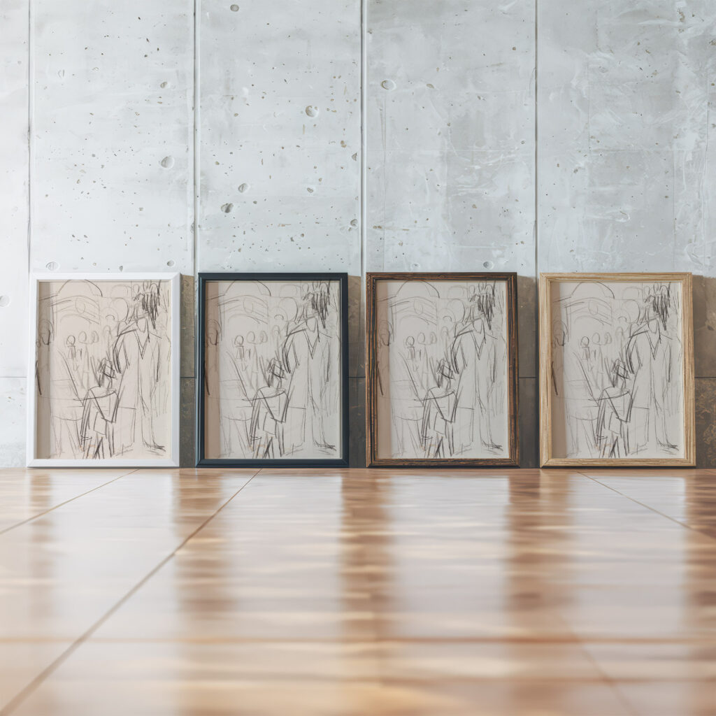 Nachtliche Berliner Strasenszene 1926 Ernst Ludwig Kirchner framed posters mockup