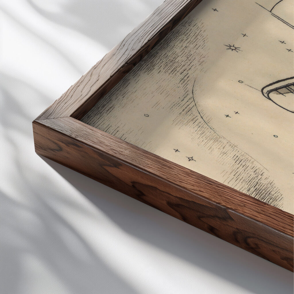Nachtvision 1938 Karl Wiener close up dark wood mockup