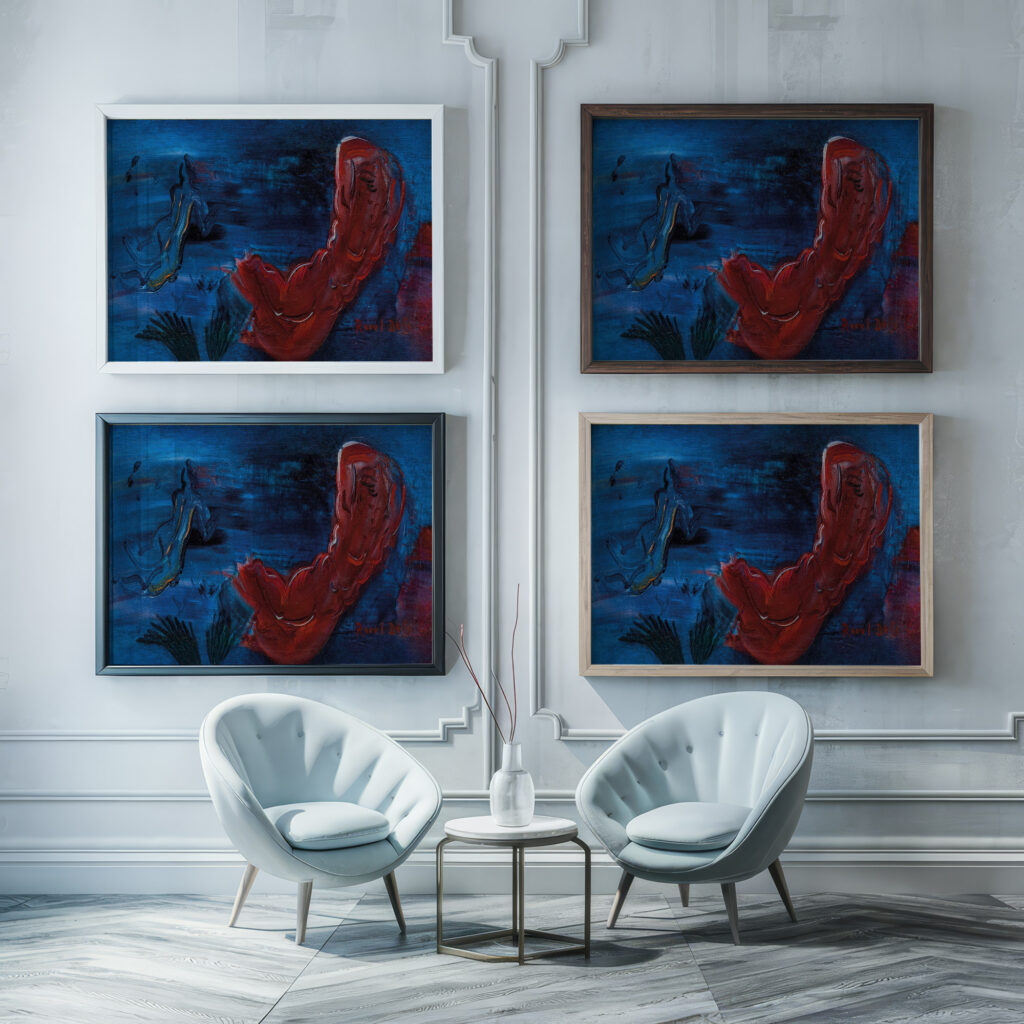 Naiade rouge 1926 30 Raoul Dufy framed posters mockup