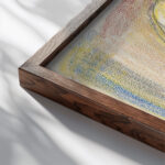 Naken mann vasker fottene Ca. 1925 Edvard Munch close up dark wood mockup