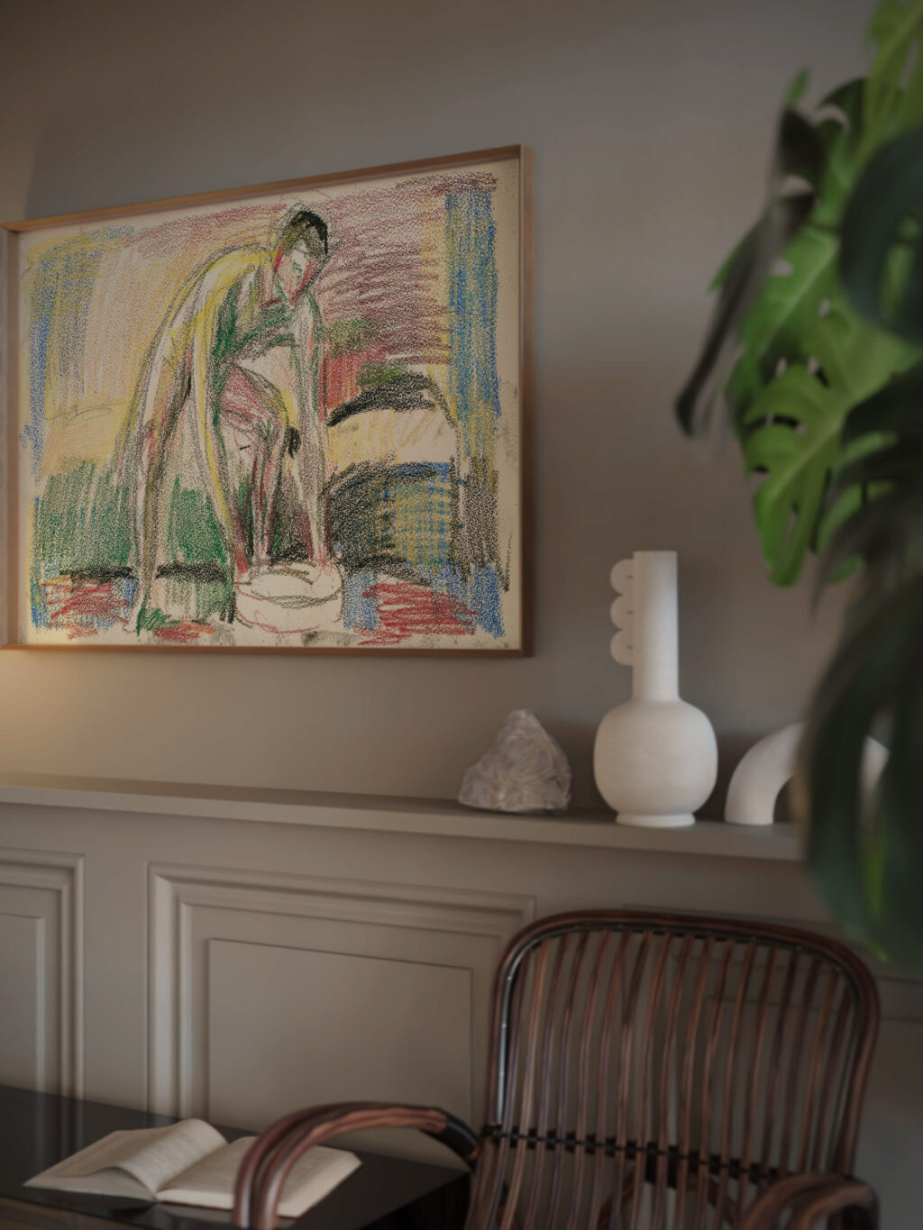 Naken mann vasker fottene Ca. 1925 Edvard Munch video mockup