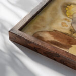 Nana Visiting her Friend Satin 1915 Charles Demuth close up dark wood mockup