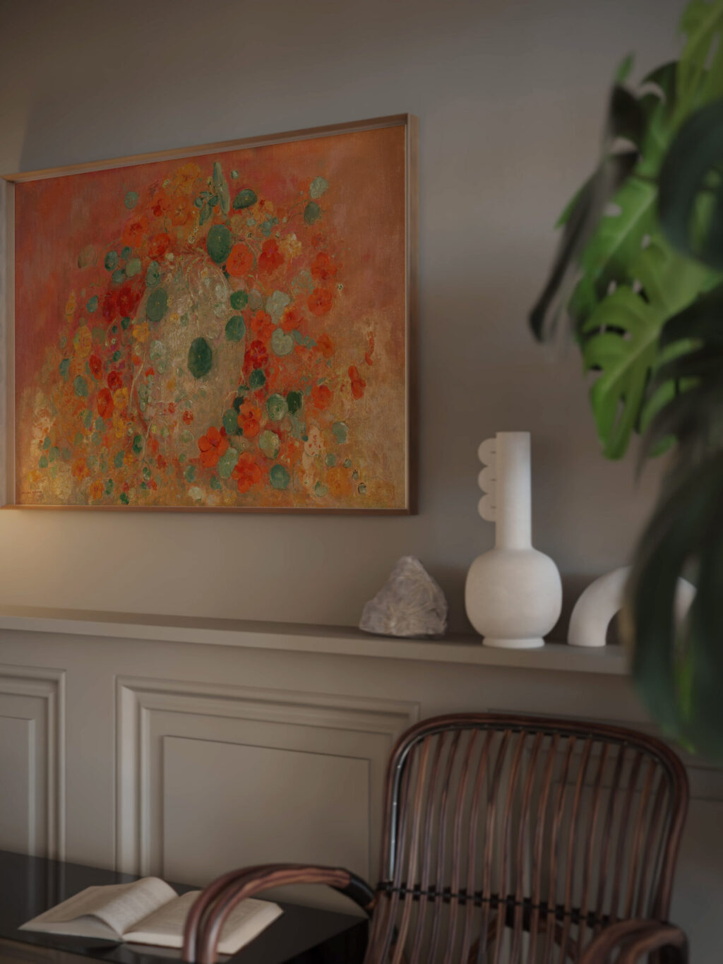 Nasturtiums 1905 Odilon Redon video mockup