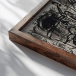 Natteliv 1931 John Christensen close up dark wood mockup