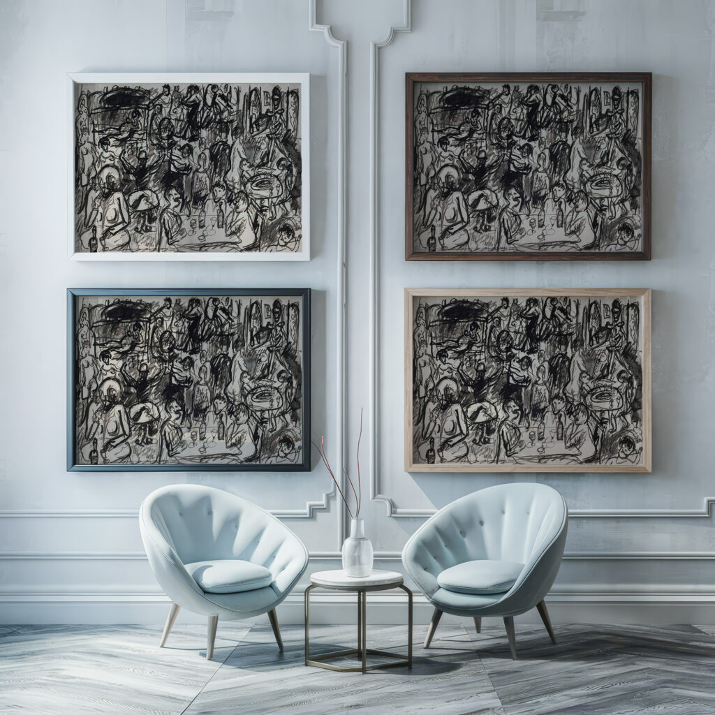 Natteliv 1931 John Christensen framed posters mockup