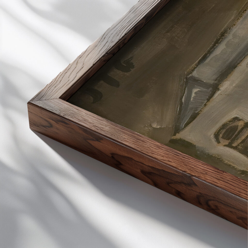 Naturaleza muerta 1947 Joaquin Torres Garcia close up dark wood mockup