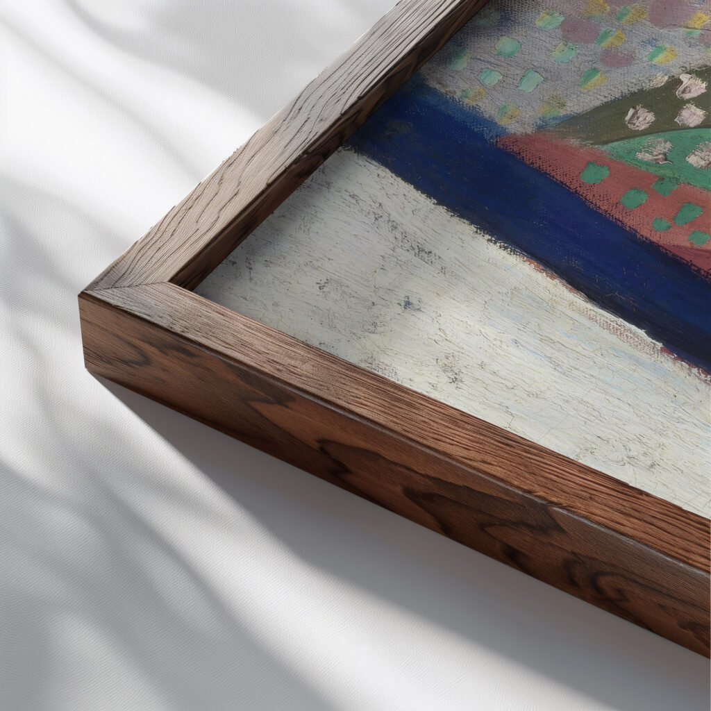 Nature Morte 1915 Angel Zarraga close up dark wood mockup