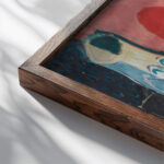 Nature Morte A La Cuillere circa 1925 Louis Marcoussis close up dark wood mockup