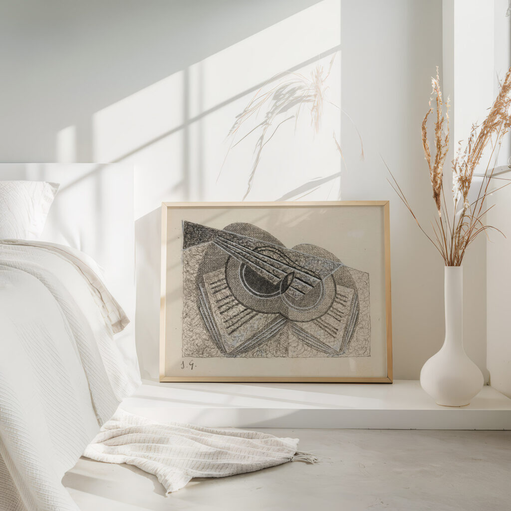 Nature Morte A La Guitare Et Un Livre De Musique 1923 Juan Gris 4 mockup