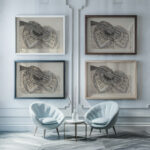 Nature Morte A La Guitare Et Un Livre De Musique 1923 Juan Gris framed posters mockup