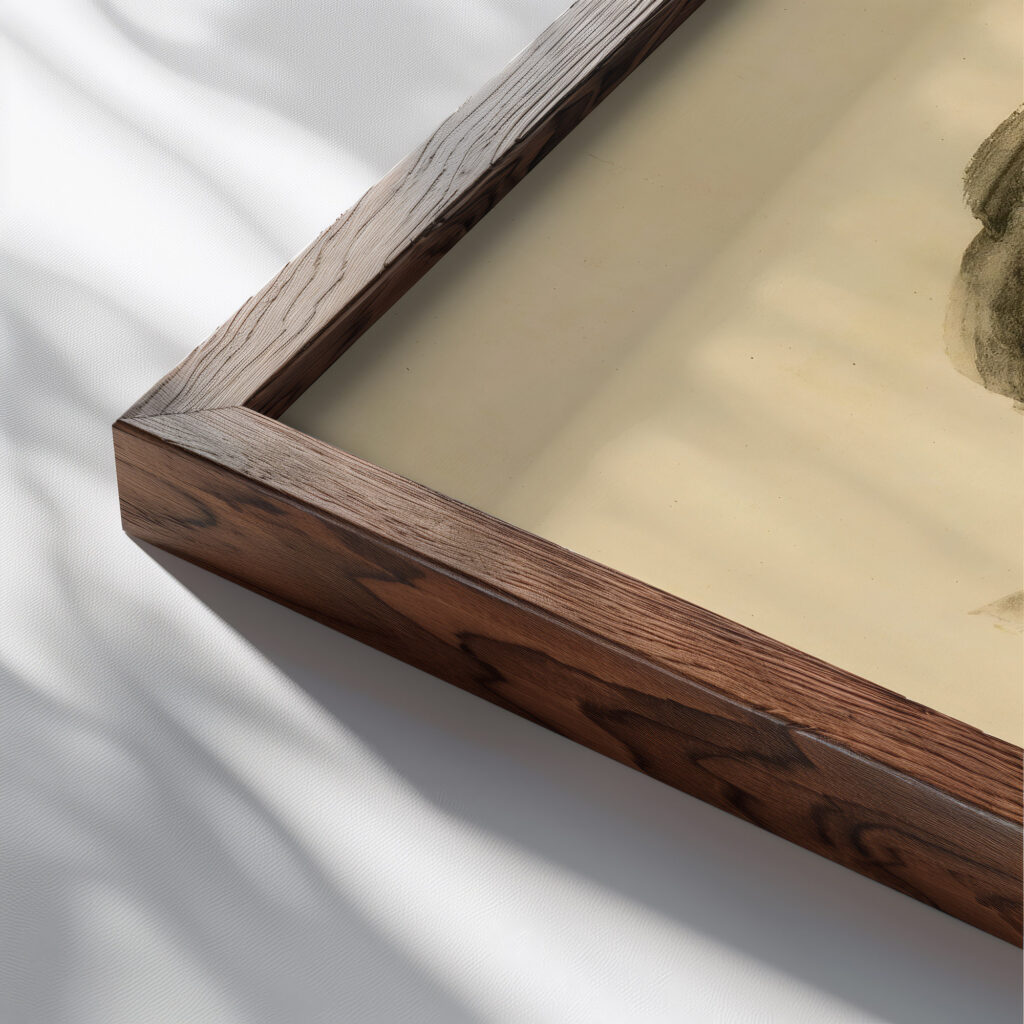 Nature Morte A La Pipe 1913 Roger de La Fresnaye close up dark wood mockup