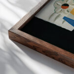 Nature Morte A Las De Pique Louis Marcoussis close up dark wood mockup