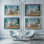 Nature Morte Au Journal circa 1925 Louis Marcoussis framed posters mockup