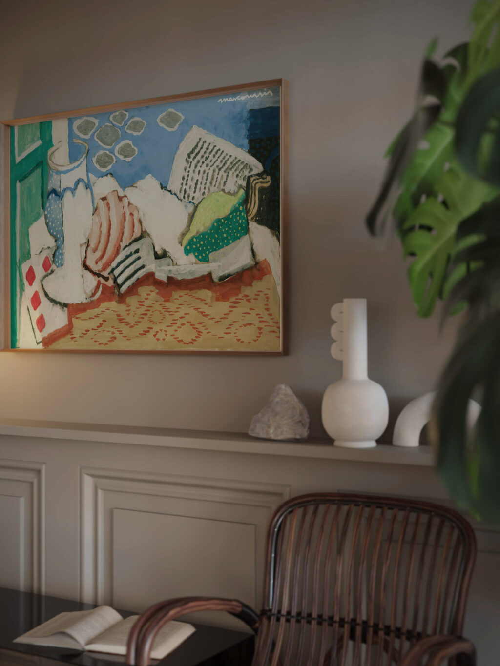 Nature Morte Au Journal circa 1925 Louis Marcoussis video mockup