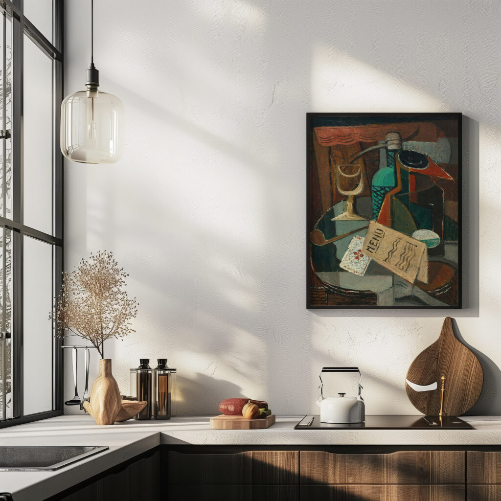 Nature Morte Au Menu Et Au Siphon circa 1920 Louis Marcoussis 6 mockup