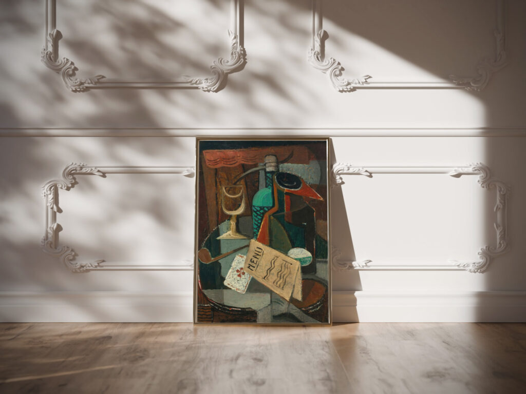 Nature Morte Au Menu Et Au Siphon circa 1920 Louis Marcoussis video mockup