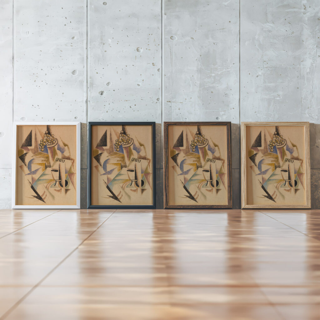 Nature Morte Aux Fruits 1920 Louis Marcoussis framed posters mockup