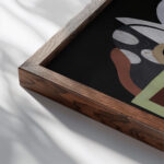 Nature Morte Aux Fruits 1929 Georges Valmier close up dark wood mockup