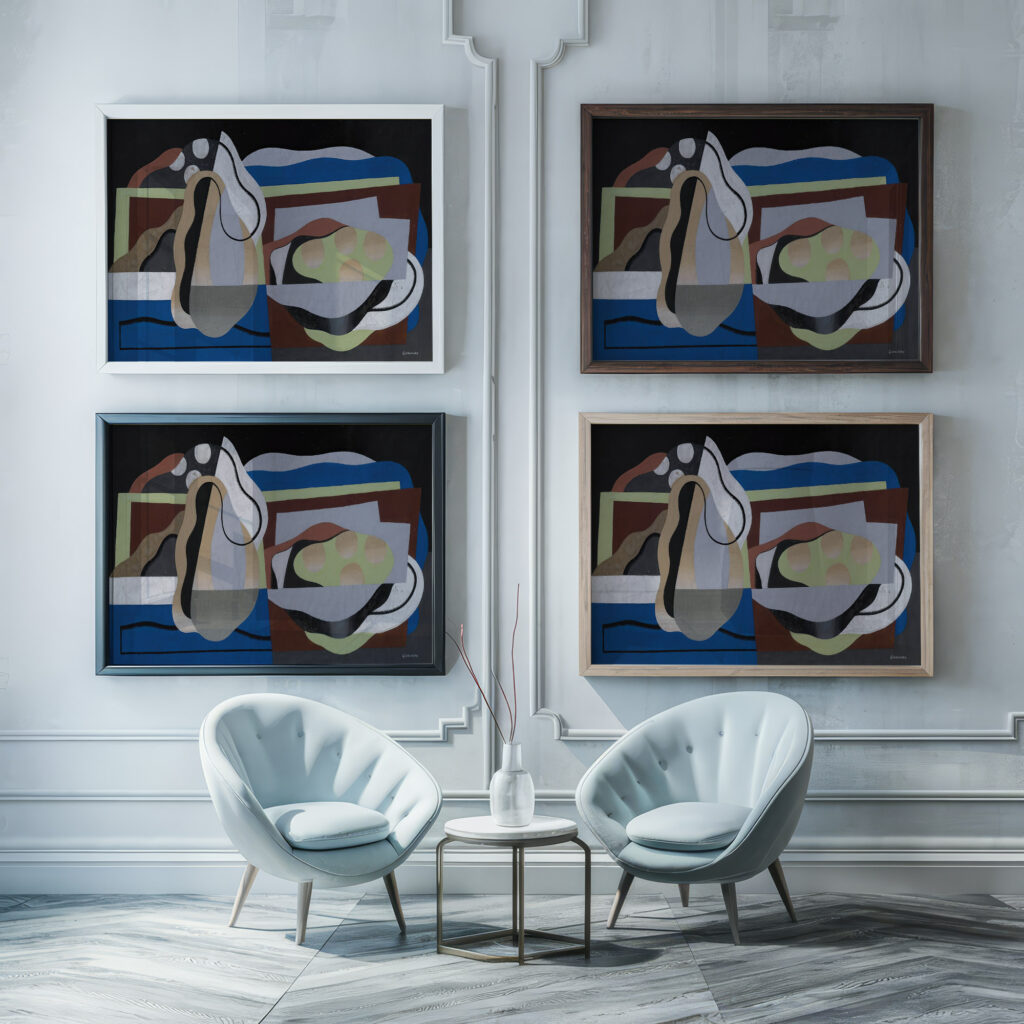 Nature Morte Aux Fruits 1929 Georges Valmier framed posters mockup